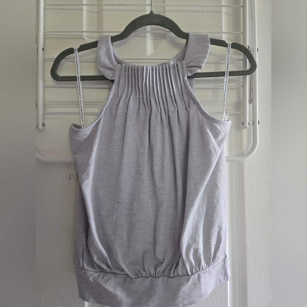 Powder Room Halter Style Tank, size Small, light Gray